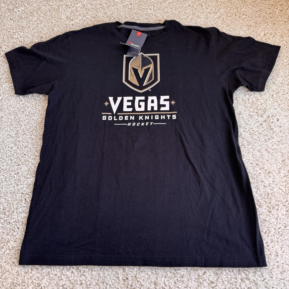 Fanatics Vegas Golden Knights T-shirt Men Large Black NWT NHL Hockey Graphic Tee